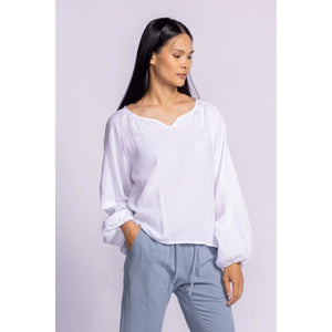 Pink Martini Alexa 100% Cotton Top | White & Black