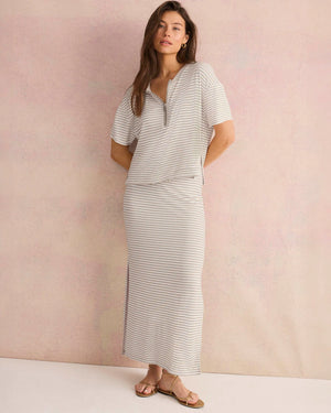Splendid Brooke Stripe Skirt | Fawn