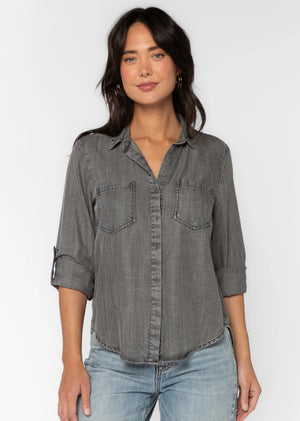 Velvet Heart Riley Shirt | Indigo & Grey