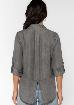 Velvet Heart Riley Shirt | Indigo & Grey