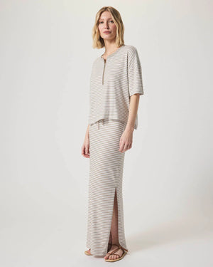 Splendid Brooke Stripe Skirt | Fawn