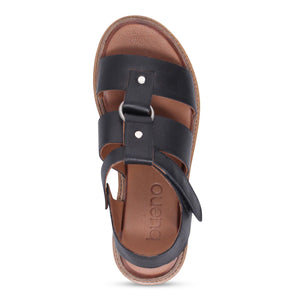 Buenos Athena Leather Sandal | Black