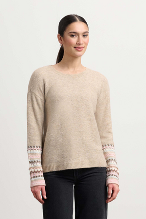 Hatley Jacquard Cuff Sweater | Oatmeal