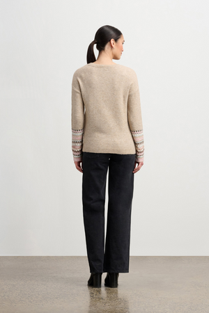 Hatley Jacquard Cuff Sweater | Oatmeal