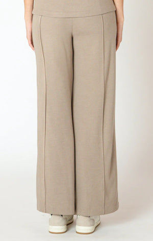 Dex Wide Leg Seam Detail Pant | Almond