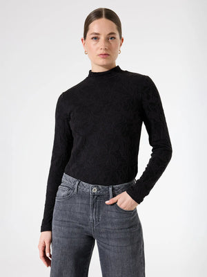 Garcia Long Sleeve Shirt | Black + Off White