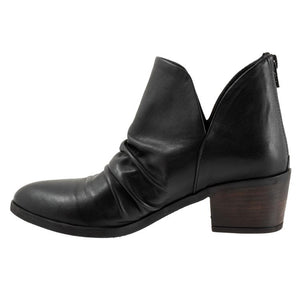 Bueno Cori Leather Ankle Boot | Black + Merlot