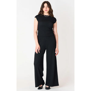 Dex Textured Flowly Wide Leg Pants