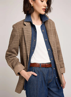 Gentle Fawn Sapphire Blazer | Chocolate Glencheck