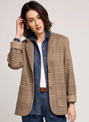 Gentle Fawn Sapphire Blazer | Chocolate Glencheck