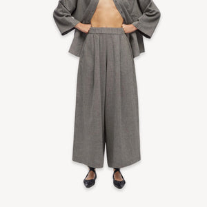 Pokoloko City Collection Wide Palazzo Pant | Grey