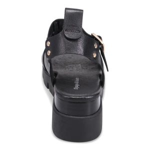 Django & Juliette Relie Leather Sandals | Black