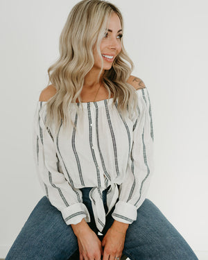 Sanctuary Ballet Tie Top | Stripe