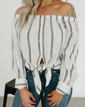 Sanctuary Ballet Tie Top | Stripe