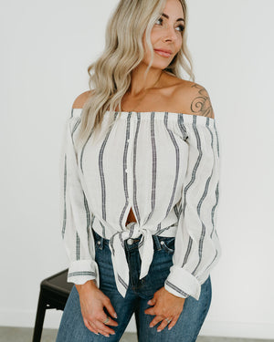 Sanctuary Ballet Tie Top | Stripe