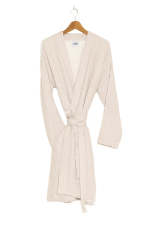 Tofino Towel The Quest Muslin Robe | Beige + Seashell
