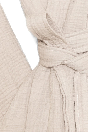 Tofino Towel The Quest Muslin Robe | Beige + Seashell