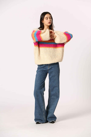 The Korner Knit Striped Sweater