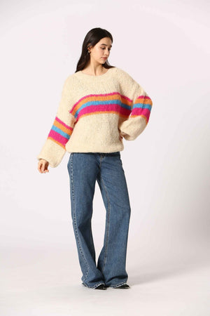 The Korner Knit Striped Sweater
