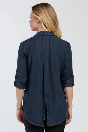 Velvet Heart Riley Shirt | Indigo & Grey