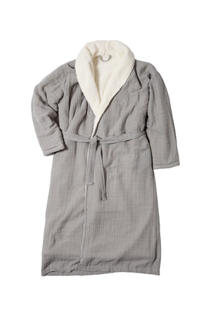 Tofino Towel Boreal Unisex Robe | White + Grey