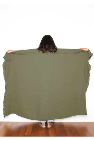 Tofino Towel Capella Throw | Black, Tan, Moss