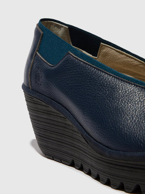 Fly London YOZA Leather Shoe | Black + Ocean