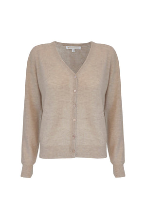 Lemonwood Millie Cashmere Button-Up Cardigan | Black, Grey, Pink + Biscotti + Chalk