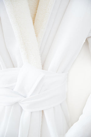 Tofino Towel The Nordic Robe | White, Navy + Grey