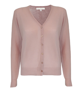 Lemonwood Millie Cashmere Button-Up Cardigan | Black, Grey, Pink + Biscotti + Chalk