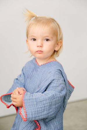 Tofino Towel The Pebble Kids Poncho | 12-24 M, 2-6 Y | Coral, Grey, Sage & Charcoal