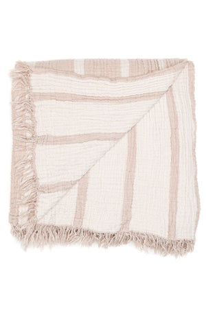 Tofino Towel Ahoy Throw Blanket | Beige & Stone