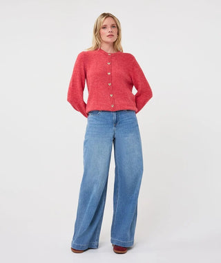 Esqualo Cardigan | Raspberry