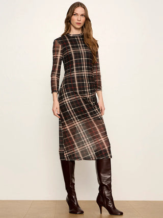 Sanctuary Easy Autumn Mesh Dress | Brown