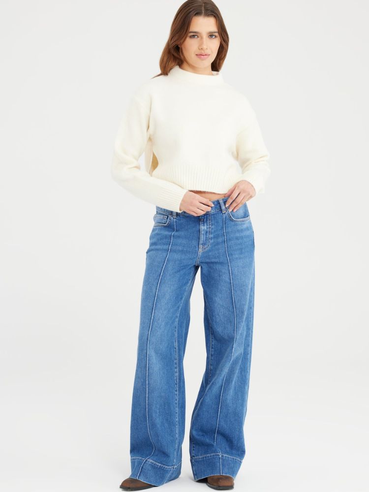 Cup of Joe Layla Wide Leg Jeans | Medium Blue