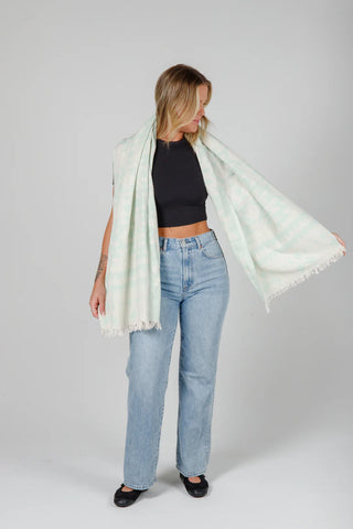 Tofino Towel The Coast Turkish Towel | Yellow, Pewter, Sage + Blue