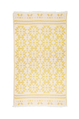 Tofino Towel The Coast Turkish Towel | Yellow, Pewter, Sage + Blue