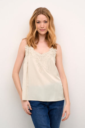 Cream Anna Top | Ancient Scroll