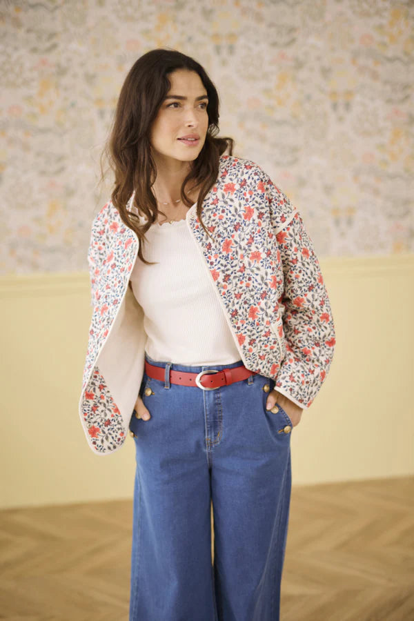 Cream Naomi Jacket | Rose Floral