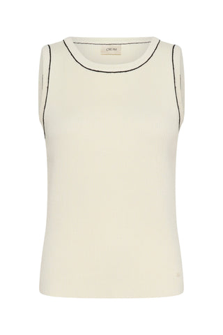 Cream Villea Knit Top | Whisper White