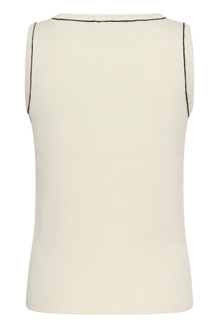 Cream Villea Knit Top | Whisper White