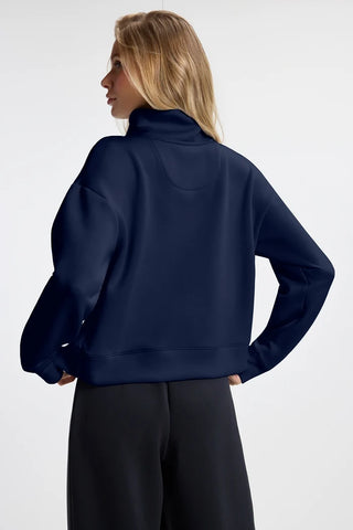MPG Long Sleeve Quarter Zip | Black, Caribou, Navy