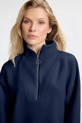 MPG Long Sleeve Quarter Zip | Black, Caribou, Navy