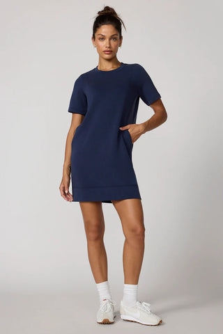 MPG Dreamweave Short Sleeve Dress | Navy
