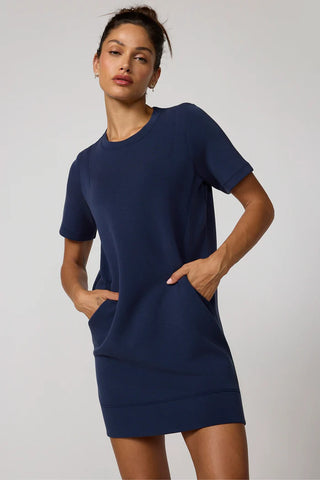 MPG Dreamweave Short Sleeve Dress | Navy