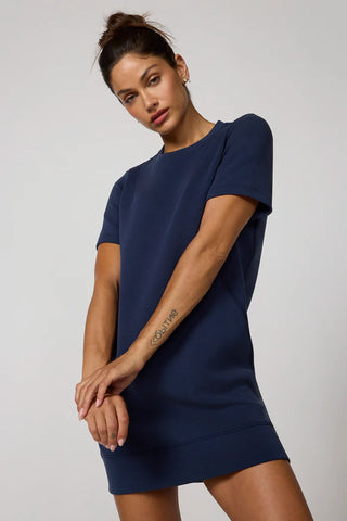MPG Dreamweave Short Sleeve Dress | Navy