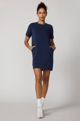 MPG Dreamweave Short Sleeve Dress | Navy