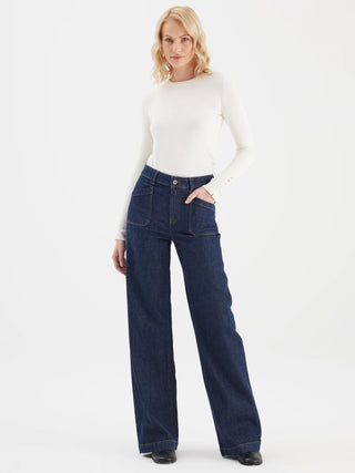 Cup Of Joe Mira High Waist Full Length Jeans | Raw + Grey