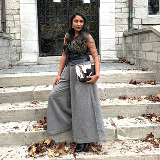 Pokoloko City Collection Wide Palazzo Pant | Grey