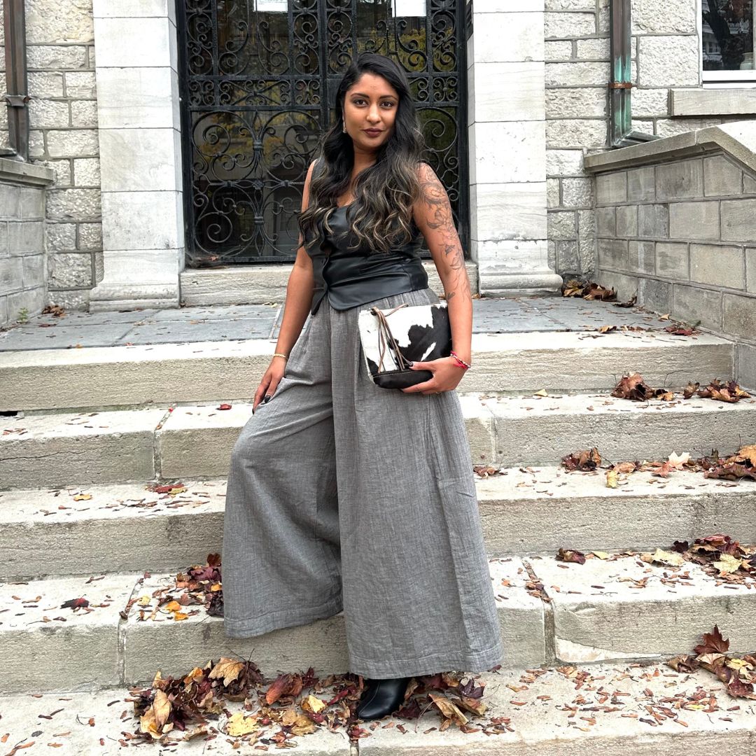 Pokoloko City Collection Wide Palazzo Pant | Grey